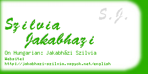 szilvia jakabhazi business card
